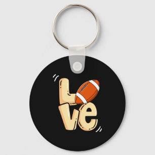American Football Love Valentines Rugby Srts Pl _1 Keychain