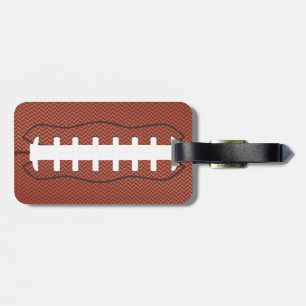 american football luggage tag