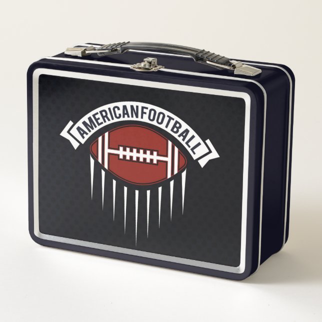 American Football Metal Lunch Box (Front)