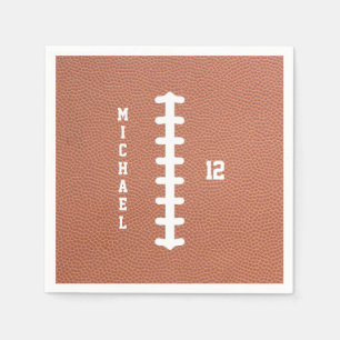 American Football Name Birthday Party Napkin