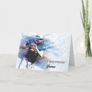 American Football NFL Happy Birthday Personalised  Card