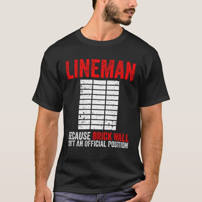 American Football Offensive Lineman T-Shirt (Front)