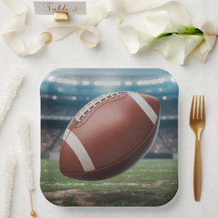 American Football Paper Plate