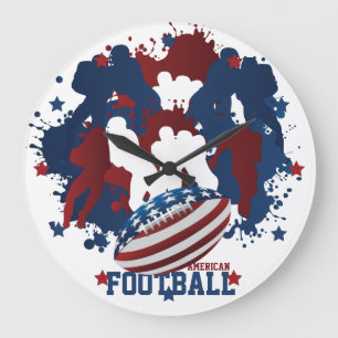 American Football Patriotic Wall Clock