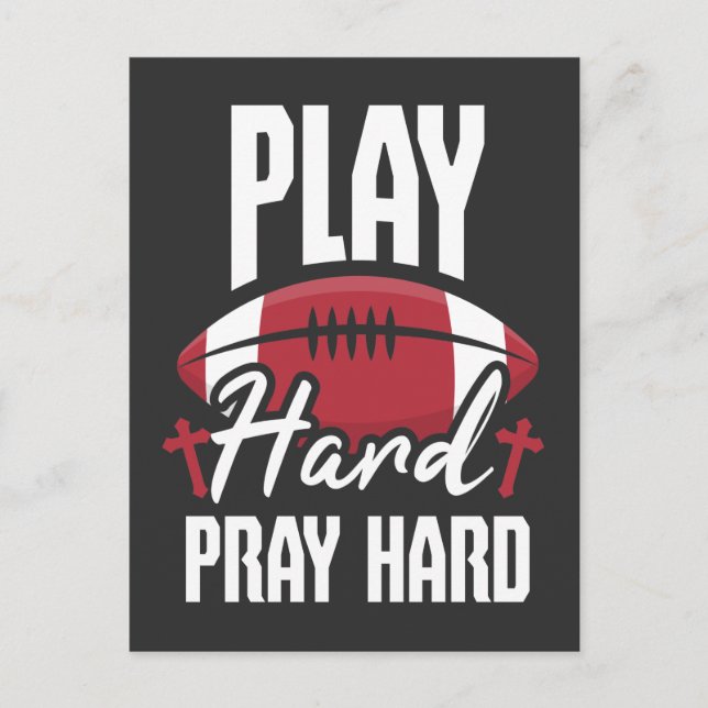 American Football Player Christian Jesus Sport Postcard (Front)