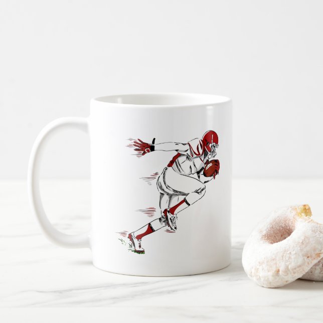 American Football Player  Coffee Mug (With Donut)