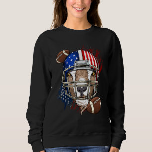 American Football Player Goat Patriotic Goat Farme Sweatshirt