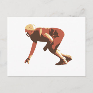 american football player postcard