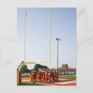 American football players, including teenagers postcard