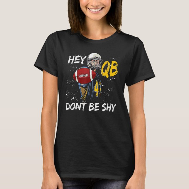 American football QB offensive lineman  quarterbac T-Shirt (Front)