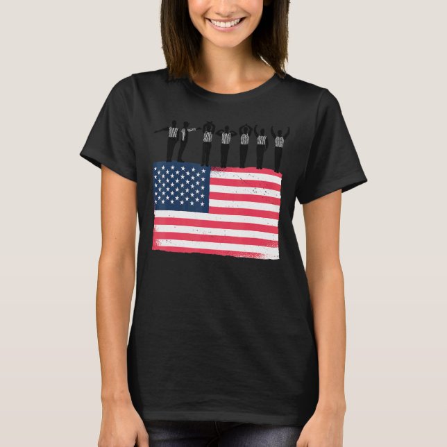 American Football Referee Umpire Side Line Down Fi T-Shirt (Front)