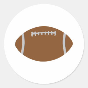 american football rugby ball illustration classic round sticker