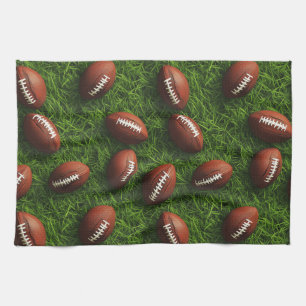 American Football Seamless Sports Pattern Kitchen Towel