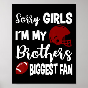 American Football Sister Biggest Fan Little Sister Poster
