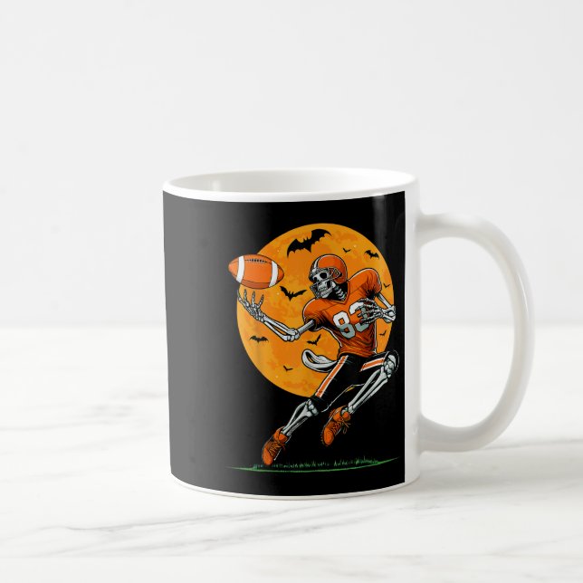 American Football Skeleton Boys Halloween Football Coffee Mug (Right)