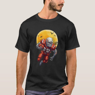 American Football Skeleton Halloween Football Fan T-Shirt