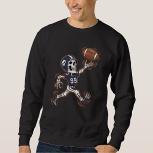 American Football Skeleton Halloween Football  Sweatshirt