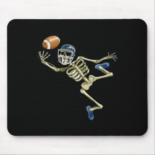 American Football Skeleton Halloween Men Boys Foot Mouse Pad