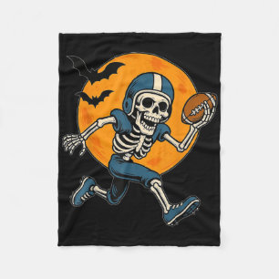 American Football Skeleton Halloween Sport Fantasy Fleece Blanket