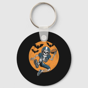 American Football Skeleton Halloween Sport Fantasy Keychain
