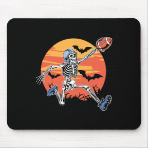 American Football Skeleton Player Halloween Men Bo Mouse Pad