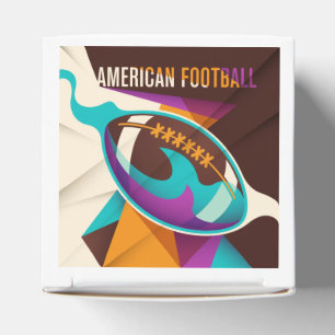 American Football Sport Ball Abstract Favor Box