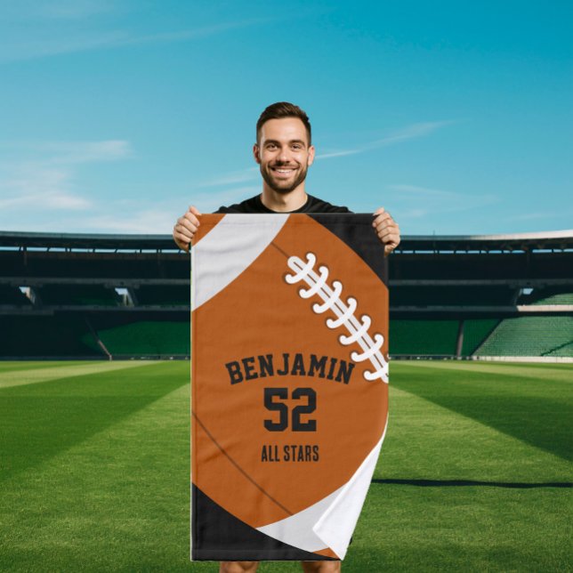 American Football sports towel, coach bath towel (Créateur téléchargé)