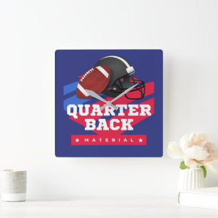 American Football Square Wall Clock