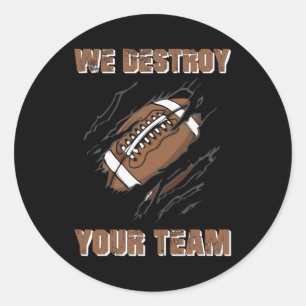 American Football Team Game USA Player Sports Gift Classic Round Sticker