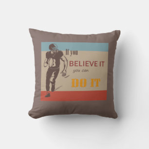 american football throw pillow