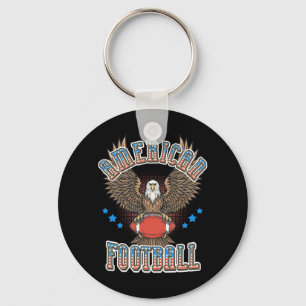 American Football USA Flag Keychain