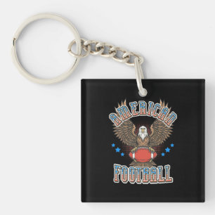 American Football USA Flag Keychain