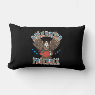 American Football USA Flag Lumbar Pillow