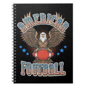 American Football USA Flag Notebook