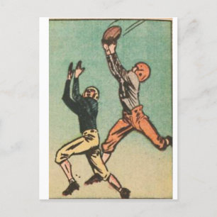 American Football Vintage comic cutout  Postcard