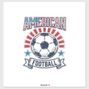 American Football Vintage Soccer Ball Shirt Design