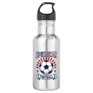 American Football Vintage Soccer Ball Shirt Design 532 Ml Water Bottle