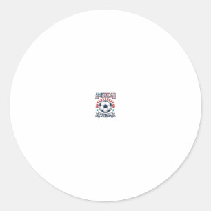 American Football Vintage Soccer Ball Shirt Design Classic Round Sticker