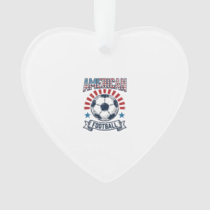 American Football Vintage Soccer Ball Shirt Design Ornament