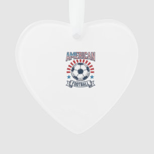 American Football Vintage Soccer Ball Shirt Design Ornament