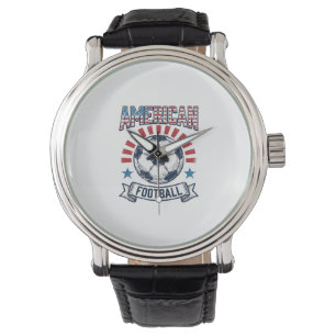 American Football Vintage Soccer Ball Shirt Design Watch