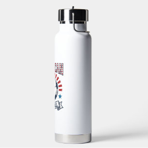 American Football Vintage Soccer Ball Shirt Design Water Bottle