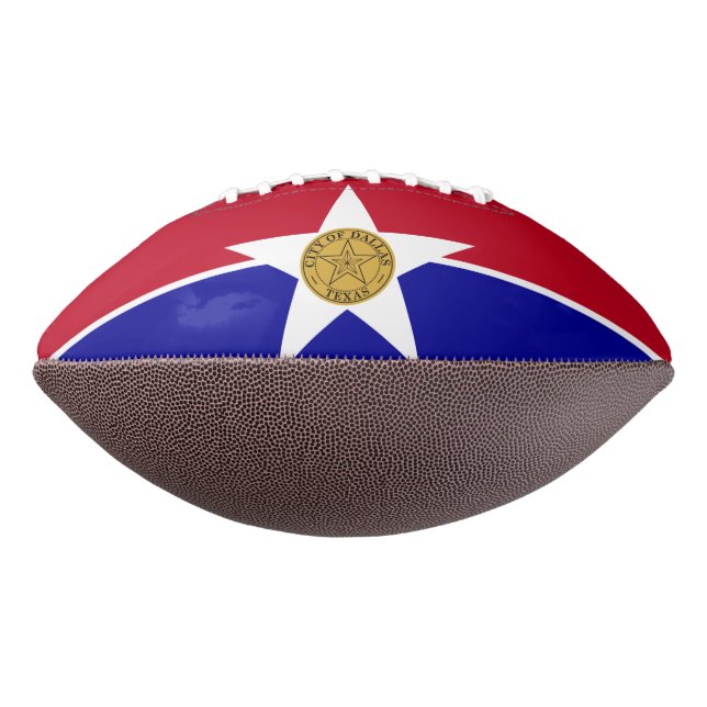 American football with flag of Dallas (Rotated 270)