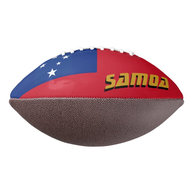 American Football with Samoan Flag / Samoa (Rotated 270)