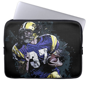 American footballer in cartoon style Case-Mate L Laptop Sleeve