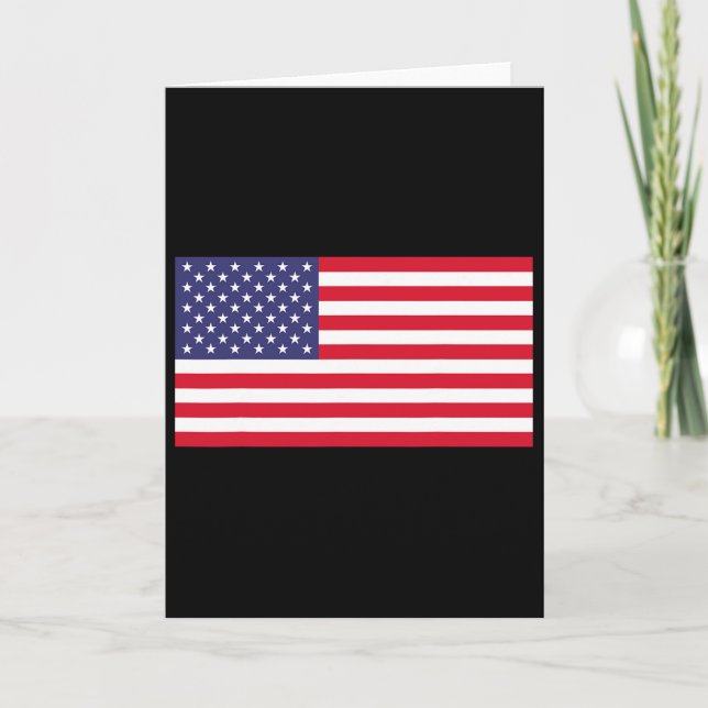 American Footll Helmet Us Flag  Card (Front)