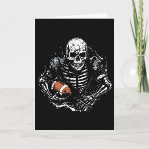 American Footll Skeleton Footll Player Halloween S Card