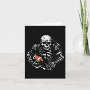 American Footll Skeleton Footll Player Halloween S Card