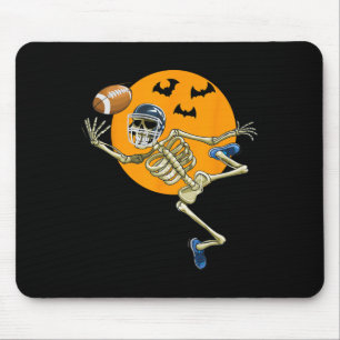 American Footll Skeleton Halloween Men Boys Footll Mouse Pad