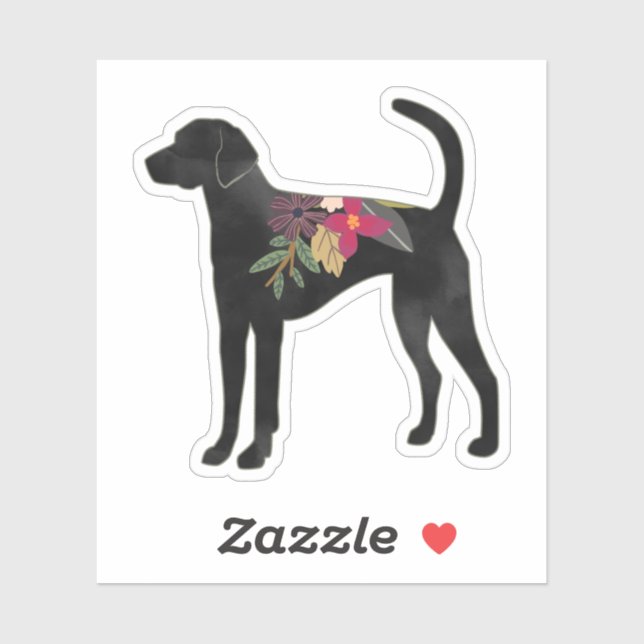 American Foxhound Boho Dog Breed Silhouette (Sheet)